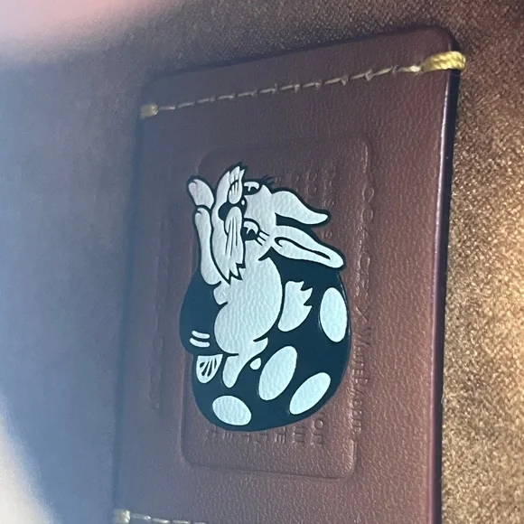 Coach x White Rabbit Pink Frankie Messager 19 Bag Crossbody With Rabbit Print - Picture 9 of 9